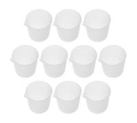 FOMIYES Lot de 10 Gobelets Doseurs en Silicone Blanc 30 Ml Graduation Précise Flexibles et Antiadhésifs pour Résine Époxy Loisirs Créatifs Fabrication de Bijoux et Pâtisserie