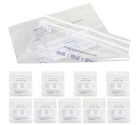 FOMIYES Lot de 10 Paquet D'argenté Inviolables Transparents Auto-adhésifs en Plastique, Grosse Taille, pour Dépôt Sécurisé de Fonds Bancaires et Transport de Preuves, Enveloppes de Dépôt