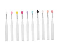 FOMIYES Lot De 10 Pinceaux À Lèvres En Silicone Pour Maquillage Fard À Paupières Rouge À Lèvres Brillant À Lèvres Masque À Lèvres Surligneur De Coton Eye-Liner Kit De