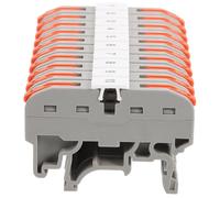 FOMIYES Lot de 10 sets de Borniers sur Rail Din Pct211 Gris Connecteurs Rapides pour Fils Rigides et Souples Répartiteur de Fils Électrique Kit de Connecteurs pour Armoires et