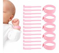 FOMIYES Lot de 100 bracelets médicaux jetables en PVC pour nouveau-nés - Bracelets d'identification d'hôpital - Rose