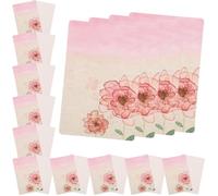 FOMIYES Lot de 100 Cartes de Présentation pour Colliers en Papier Solide, Format Xl Motif Floral Rouge, Cartes Auto-adhésives pour Présentoirs Bijoux, Emballage et Exposition