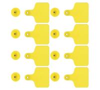 FOMIYES Lot de 100 Étiquettes d'Oreille Plastique Vierges pour Bétail Identification pour Porcs Moutons Chèvres Accessoires Animaux