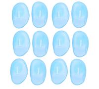 FOMIYES Lot de 12 Cache-oreilles en Silicone Bleu Ciel pour Teinture Capillaire, Manchons de Protection Auditive Réutilisables, Accessoires Coiffure Légers et Pratiques pour Soin
