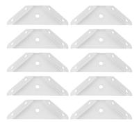 FOMIYES Lot de 12 Équerres d'angle Blanches en Acier Renforcé 90° Petite Taille Fixation pour Meubles Armoires et Tiroirs pour Réparation et Montage de Meubles