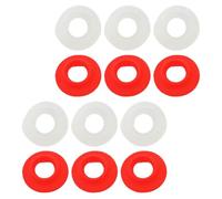 FOMIYES Lot de 12 Joints D’étanchéité pour Bouteille Swing, Plastique Réutilisable, Couleurs Rouge et Blanc, 6 Pièces de Chaque, Remplacement pour Lave-bouteilles à Bouchon Pivotant,