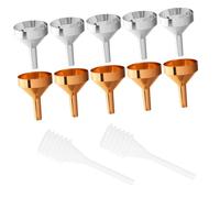 FOMIYES Lot De 12 Mini-entonnoirs En Métal Pour Parfums Huiles Essentielles Et Épices Avec Pipettes Pour Petites Bouteilles