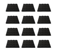 FOMIYES Lot de 12 Panneaux Insonorisants en Mousse Polyuréthane 5 Cm Épaisseur, Forme Pyramide, Couleur Noire Ignifuge, pour Isolation Acoustique Studio, Salle D’enregistrement et Home