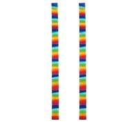 FOMIYES Lot de 2 Bandes Élastiques pour Serviettes de Plage Silicone Arc-en-Ciel 30 X 18 CM Pinces pour Chaises Longues Accessoires d'Été et Croisière Maintien Antidérapant pour