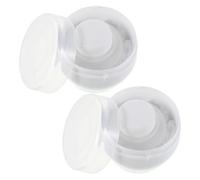 FOMIYES Lot de 2 Boîtes à Poudre de Voyage Blanches avec Houppettes Douces pour Poudre Corporelle Bébé, Étui Compact Rechargeable, Dosage Précis et Soin Peau Sensible à Domicile Sortie