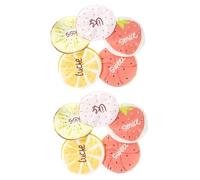 FOMIYES Lot de 2 Bonnets de Bain Élastiques pour Adultes Bonnets de à Motifs de Fruits Du Dragon Et Citron pour Femmes Hommes Garçons Et Filles 5 Pièces