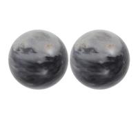 FOMIYES Lot de 2 Boules de Baoding en Jade Naturel 5 CM pour Massage des Mains Exercices de Musculation Relaxation Articulaire Balle de Massage Portable Boîte Incluse Bien-Détente