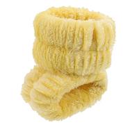 FOMIYES Lot de 2 Bracelets de Spa en Flanelle Douce Absorbant L'eau pour Le Lavage Du Visage Et Les Cheveux Des Femmes pour Le Spa Le Yoga La Beauté Jaune Et Noir