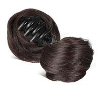 FOMIYES Lot De 2 Chignons Bruns En Forme De Boulettes De Viande Pour Extensions De Cheveux Accessoires À Clips Pour Femmes
