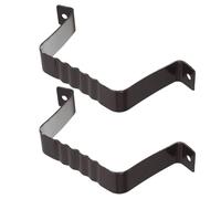 FOMIYES Lot de 2 Colliers de Fixation pour Gouttière en Alliage D'aluminium 80x100 Mm, Supports Muraux Robustes pour Canalisation D'évacuation Extérieure, Sangle Adaptation de Gouttière