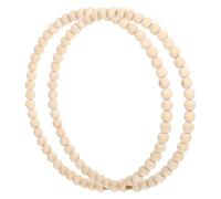FOMIYES Lot de 2 Couronnes DIY en Perles de Bois et Anneaux Métalliques, Décoration Polyvalente pour Noël et Fêtes, Style Attrape-rêves Créatif et Naturel