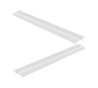 FOMIYES Lot de 2 Couvre-fentes de Protection Latérale 53 Cm en Silicone Alimentaire Transparent, Résistant la Chaleur, pour Comblement Espace Entre Cuisinière et Plan de Travail, Usage