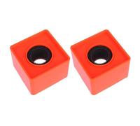 FOMIYES Lot de 2 Drapeaux de Microphone Abs Carrés Orange, Station de Drapeau Logo Micro, Accessoires pour Interview et Conférence, Compatibles Plupart des Microphones Portables