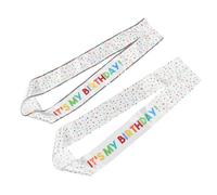 FOMIYES Lot de 2 Écharpes D'anniversaire à Paillettes « C'est Mon Anniversaire » en Satin 82cm et 80cm, Bandoulières Réglables pour Filles et Femmes, Accessoires Décoratifs pour Fête