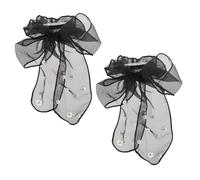 FOMIYES Lot De 2 En Maille Avec Nœud Pour Cheveux Pour Les Fêtes Pour Queue De Cheval En Caoutchouc Sans Danger Pour Petites Filles