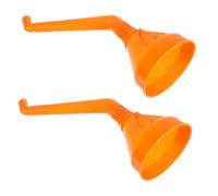 FOMIYES Lot de 2 Entonnoirs à Huile Moteur et Carburant en ABS Épaissi Grand Format Couleur Orange Large Ouverture pour Moto et Voiture Compatible Essence et Kérosène Outil Pratique
