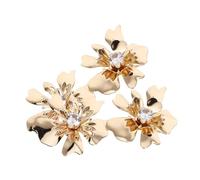 FOMIYES Lot De 2 Épingles À Cheveux En Forme De Pétale Pour Femme Style Floral Queue De Cheval Minimaliste Marguerite Fantaisie Mariage Tendance Boucles D'Oreilles En Fer Doré