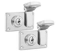 FOMIYES Lot de 2 Loquets à Moraillon Vintage Serrure de Valise, Ensemble Charnière et Loquet, Protection Sécurisée, Design Antique Élégant, Compact et Portable, pour Bagages et Coffrets