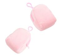 FOMIYES Lot De 2 Mini Porte-Clés Colorés pour Sac D'École Mignons en Peluche Rose