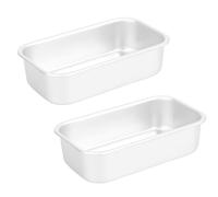 FOMIYES Lot de 2 Moules Alliage D’aluminium, Moules à Pâtisserie Carrés 18 Cm, Résistants à Haute Température, Accessoires Pratiques pour Cuisson de Gâteaux et Pains Maison