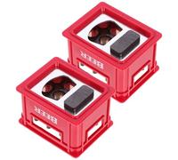 FOMIYES Lot de 2 Ouvre-bouteilles Magnétiques Forme Caisse à Bière Rouge, Ouvre-canette de Bière Portable pour Fête, Accessoire Bar Multifonction Décoratif et Pratique, Aimant