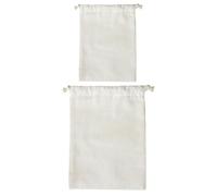 FOMIYES Lot de 2 Paquet de Rangement en Coton et Lin, Cordon, Tailles 29x39 Cm et 24x31 Cm, pour Farine, Riz et Légumes, Réutilisables, Écologiques, Cuisine et Conservation Alimentaire