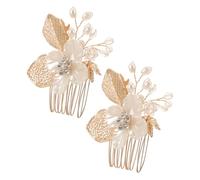 FOMIYES Lot De 2 Peignes À Cheveux Accessoires Pour Cheveux De Mariée Pour La Fête Des Mères Pour Demoiselle D'Honneur Épingle À Cheveux En Alliage De Zinc Doré
