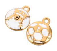 FOMIYES Lot De 2 Pendentifs De Ballon De Sport Breloques Pendantes Bijoux Faits Main Accessoires De Bijouterie Fabrication De Bijoux Pendentifs Breloques De Football En