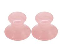 FOMIYES Lot de 2 pierres de jade naturelles en forme de champignon Guasha bord créatif poudre de cristal naturel pour le visage massage des tiges pour la station thermique