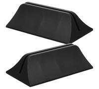 FOMIYES Lot de 2 Pinces de Panneau D'intimité en Plastique Noir, Pince de Support Réglable pour Cloison de Bureau en Verre, Clip de Séparation Mobile pour Écran de Protection