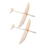 FOMIYES Lot de 2 Planeurs Jouets en Bois Massif à Lancer la Main, Modèles D’Avions DIY à Peindre, Vol Stable pour Jeux en Extérieur, Kit Créatif Bois Naturel pour Garçon et Filles