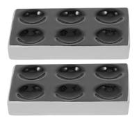 FOMIYES Lot de 2 Plaques à Points en Céramique Noire 6 Trous pour Expériences Chimiques et Scientifiques en Laboratoire Surface Lisse Facile à Nettoyer Adapté aux Tests Analytiques