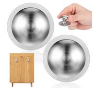 FOMIYES Lot de 2 Poignées Adhésives pour Porte Vitrée, Inox 304 Finition Argenté Brossé, sans Perçage, Adaptées aux Portes, Armoires et Tiroirs, Installation Facile Dommage, Accessoire