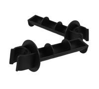 FOMIYES Lot de 2 Porte-papier Toilette en Plastique Noir, Fixation Clip pour Fauteuil Percé, Accessoire Salle de Bain pour Personnes Âgées, Maintien Sécurisé, Usage Sanitaire Quotidien