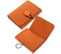 FOMIYES Lot de 2 sacs de transport pour huiles essentielles : 6 bouteilles d'huiles essentielles en feutre pour bouteilles d'aromathérapie de 5 ml/10 ml/15 ml, marron, 13.4x10cm, Moderne