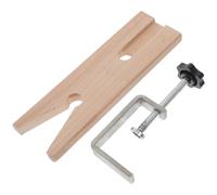 FOMIYES Lot de 2 Serrage-chevalets en Érable Massif Joint en Liège, Pince Réglable sans Perçage pour Atelier, Outil Polyvalent pour Guitare, Loisirs Créatifs et Fixation sur Établi,