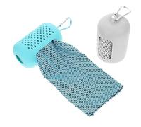 FOMIYES Lot de 2 Sets de Serviettes de Sport à Séchage Rapide en Microfibre 30X90 CM Bleu Lac Gris Serviettes Rafraîchissantes et Absorbantes pour Entraînement Fitness Randonnée et