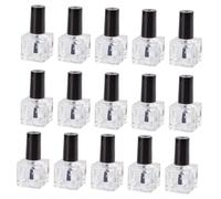 FOMIYES Lot De 20 Bouteilles De Vernis à Ongles Vides 8 Ml Carrées Pinceau Et Couvercle Étanche Pour Nail Art Diy Et Rangement Portable