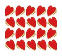 FOMIYES Lot de 20 Petites Broches de Cœur avec Bordure Dorée Couleur Unie Accessoires pour Vêtements et Paquet Décoration Saint-Valentin Épingles pour Femmes pour Mariages et