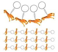 FOMIYES Lot de 20 Porte-Clés Girafe Mignons en PVC Pendentifs Animaux Jungle Colorés Breloques Décoratives Légères pour Paquet et Fêtes d'Anniversaire Accessoires Porte-Clés Dessin