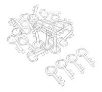 FOMIYES Lot de 20 Trombones de Clé en Métal Argenté, Clips Porte-mémos Décoratifs Multifonctions pour Bureau, Organisation de Documents et Scrapbooking, Accessoires Papeterie Pratiques