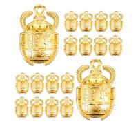 FOMIYES Lot de 25 Breloques Scarabée en Métal Doré Vintage pour Bijoux Égyptiens, Artisans Créatifs, Couleur Or, Pendentifs Diy, Accessoires Bracelets Colliers Porte-clés, Loisirs