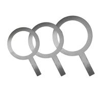 FOMIYES Lot de 3 Anneaux de Crème Brûlée en Acier Inoxydable 90-98 Mm, Protège-bord de Tasse pour Préparation de Thé au Lait et Pâtisserie, Accessoires la Cuisine Résistants et