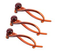FOMIYES Lot De 3 Barrettes À Cheveux Rétro Grandes Pinces À Cheveux Rétro Ornements De Cheveux En Plastique Marron Clair
