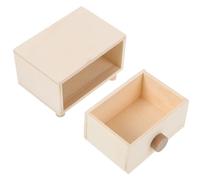 FOMIYES Lot de 3 Boîtes à Tiroirs en Bois pour Garçon et Filles à Colorier Boîte de Rangement en Bois Faite Main Petite Taille Légère pour DIY Développement Créativité et Organisation